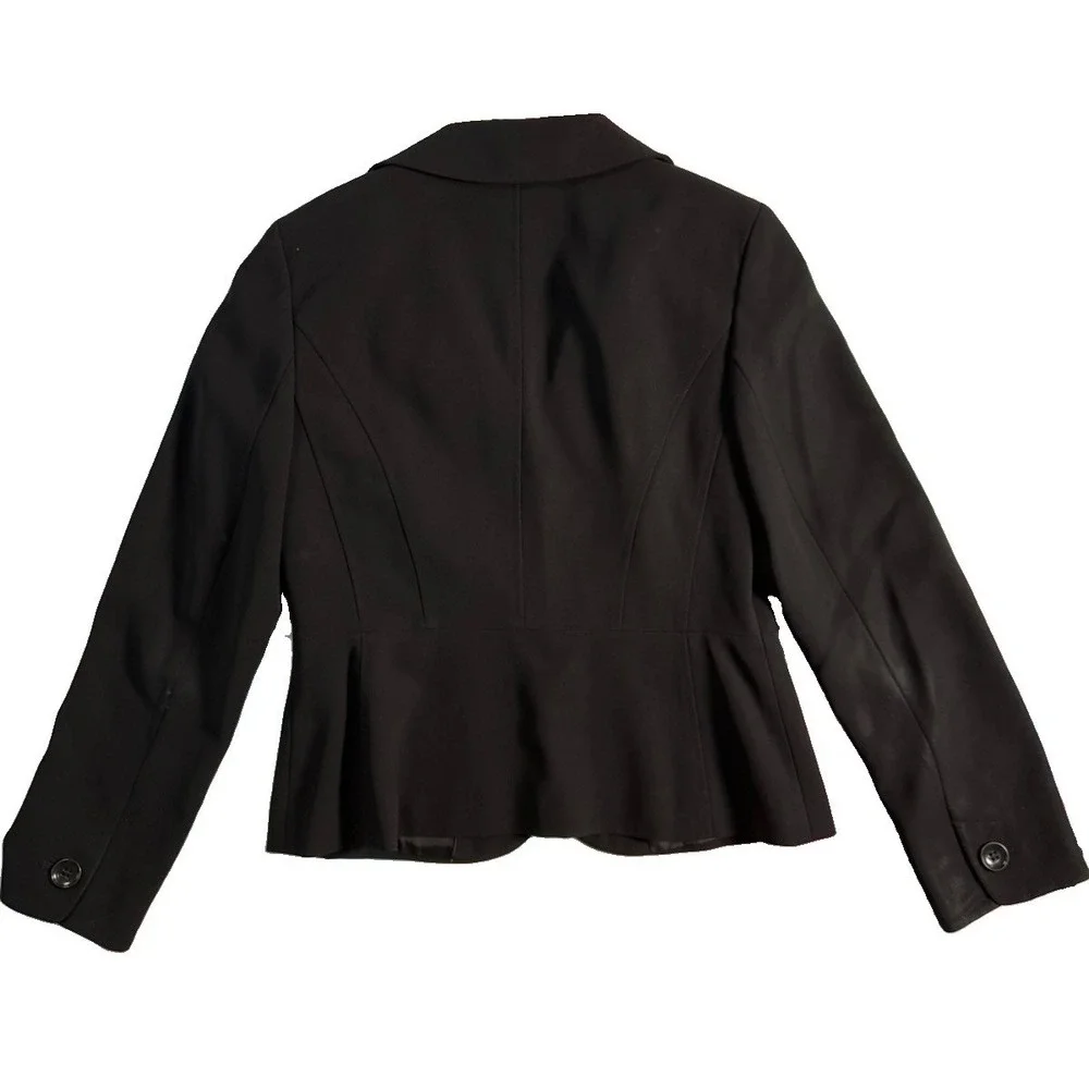 Ann Taylor Blazer Size 6 Black Jacket 3 Buttons Sport Coat Long Sleeve Jacket